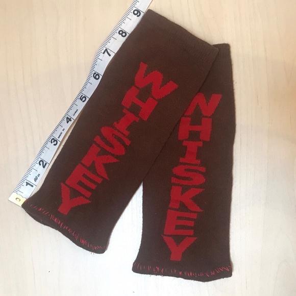 Sock Sleeves.Whiskey Brown/Red.9" long. 3.5" Wide. WARM - Picture 3 of 5